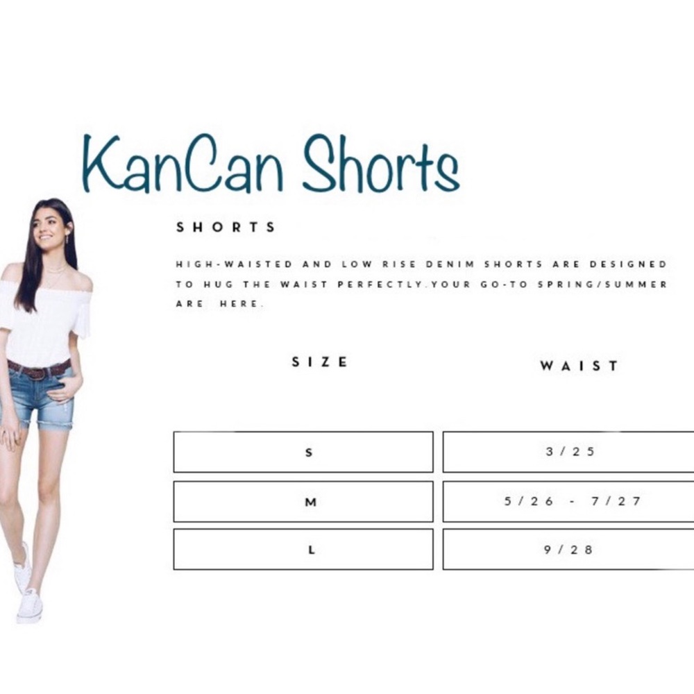 KanCan High Rise Medium Wash Shorts Multi Women’s Sizes NWT - Picture 7 of 8
